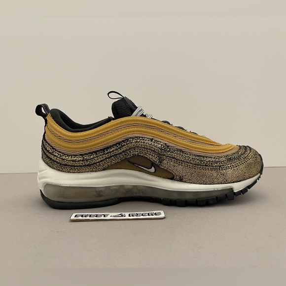 Nike Air Max 97 "Golden Gals" Metallic Gold Sneakers - Picture 2 of 8